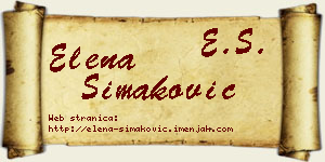 Elena Simaković vizit kartica